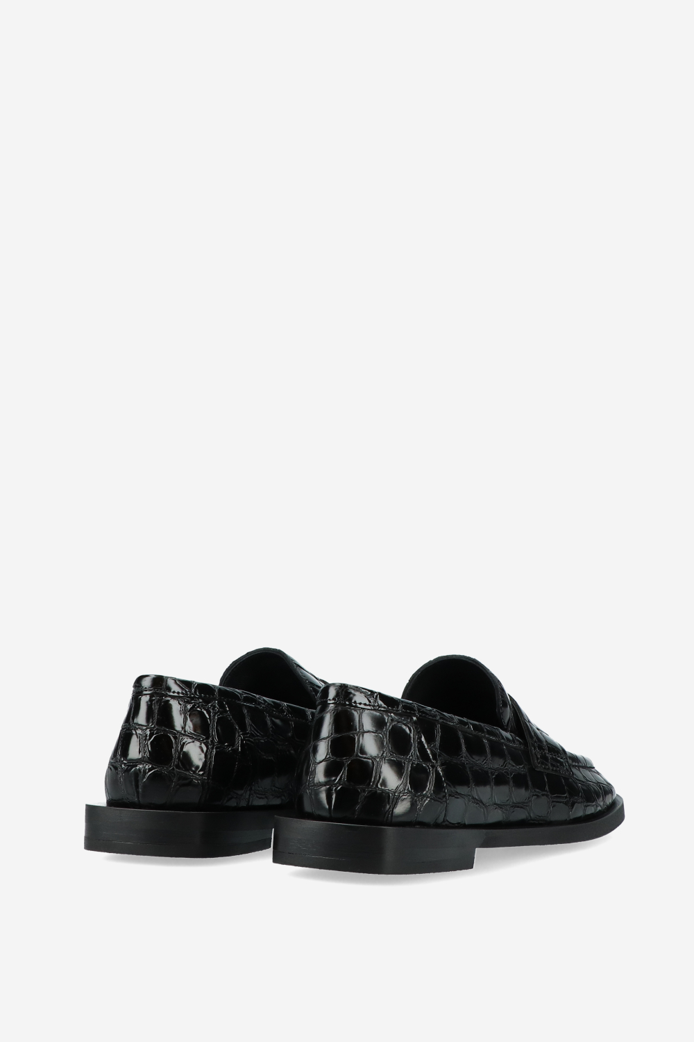 Croco leather loafers