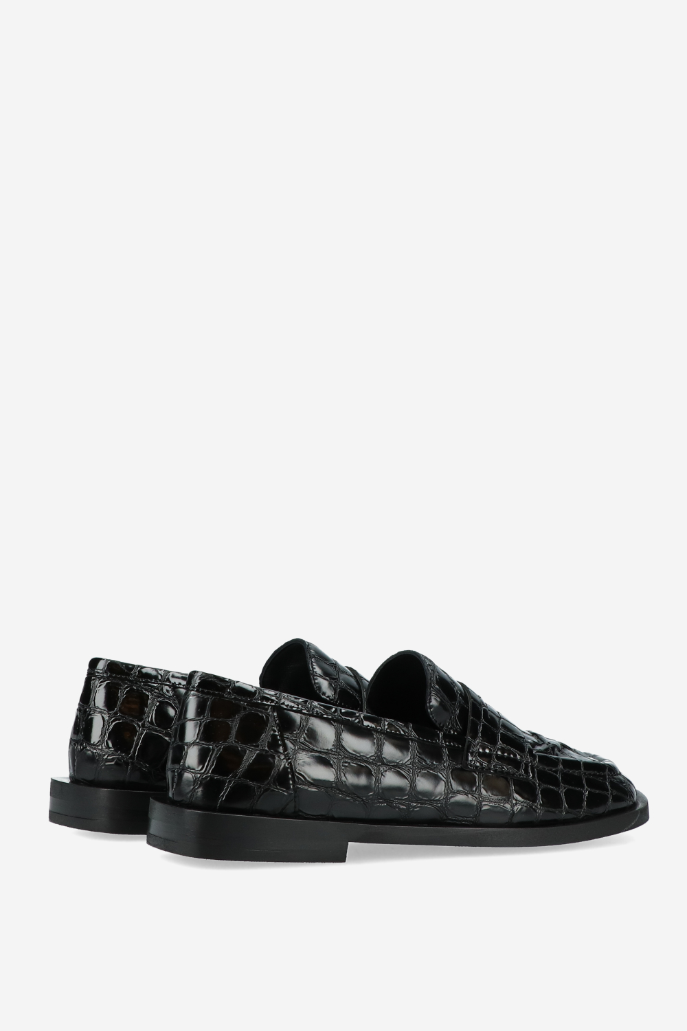 Croco leather loafers