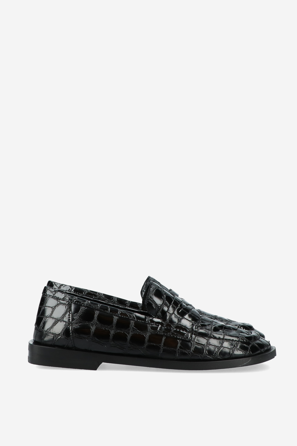Croco leather loafers