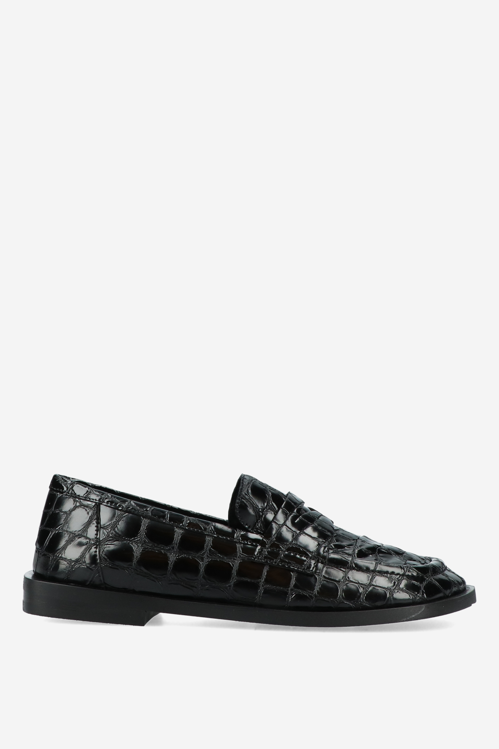 Elena Iachi - Croco leather loafers
