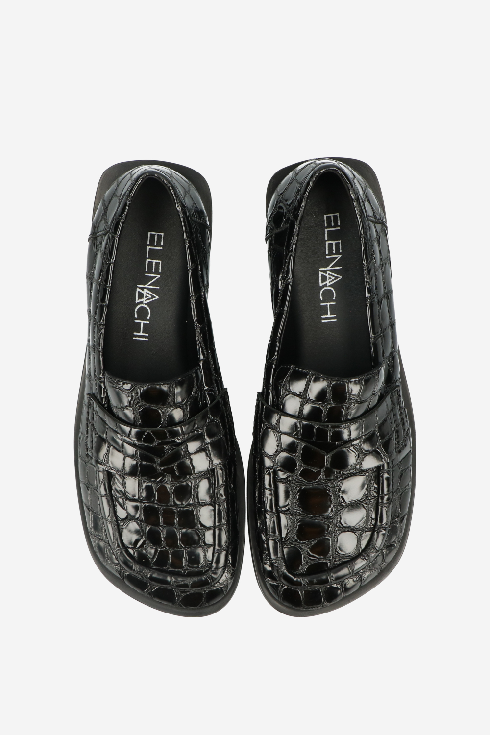 Croco leather loafers
