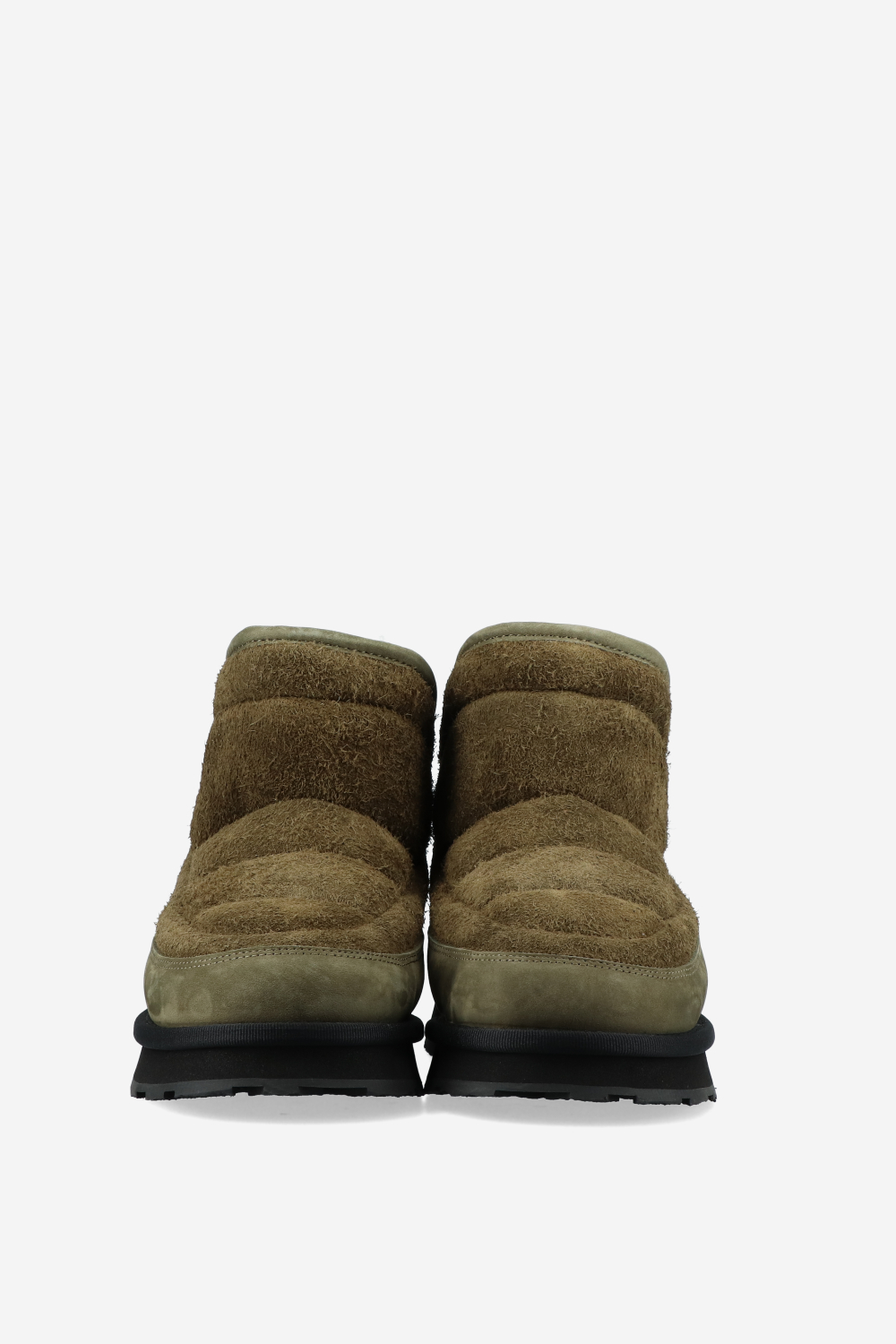 Pillow brushed suede boots