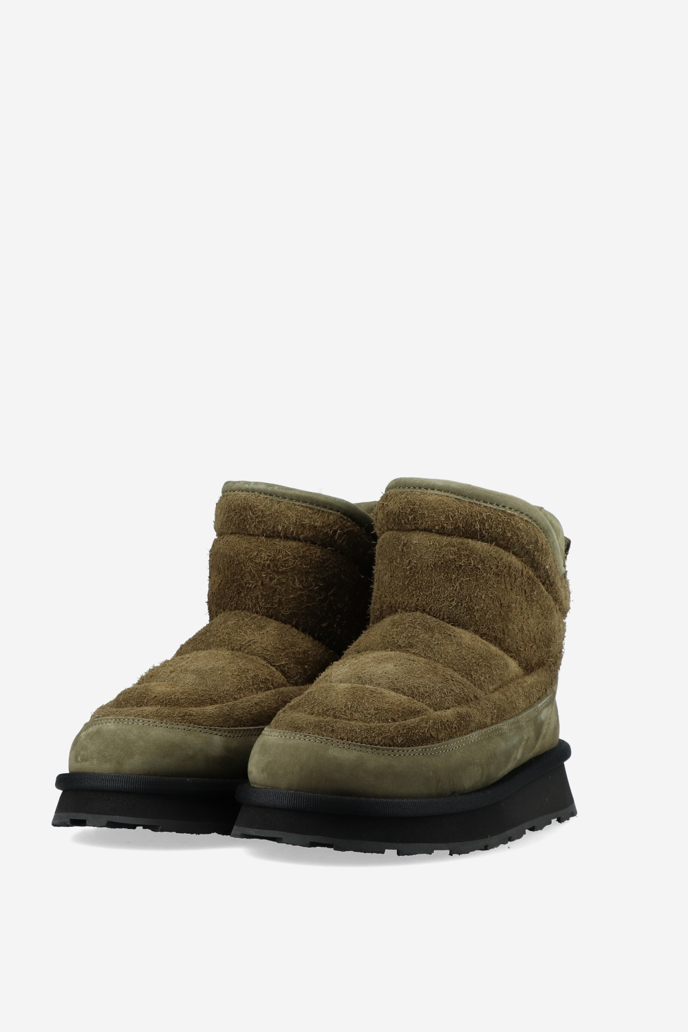 Pillow brushed suede boots