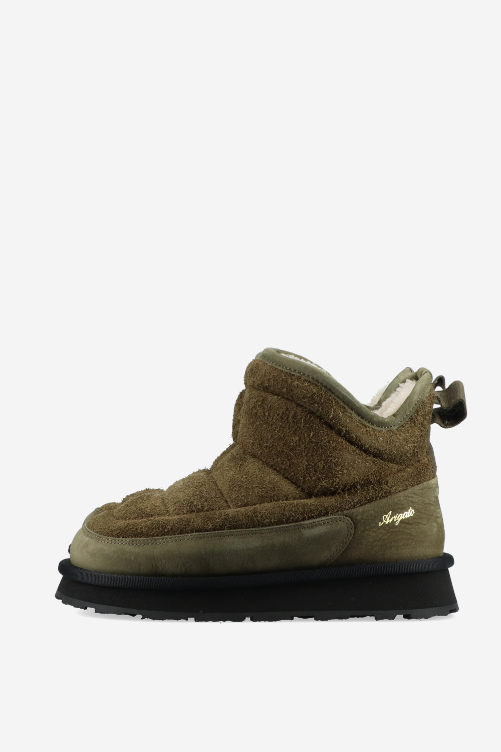 Pillow brushed suede boots