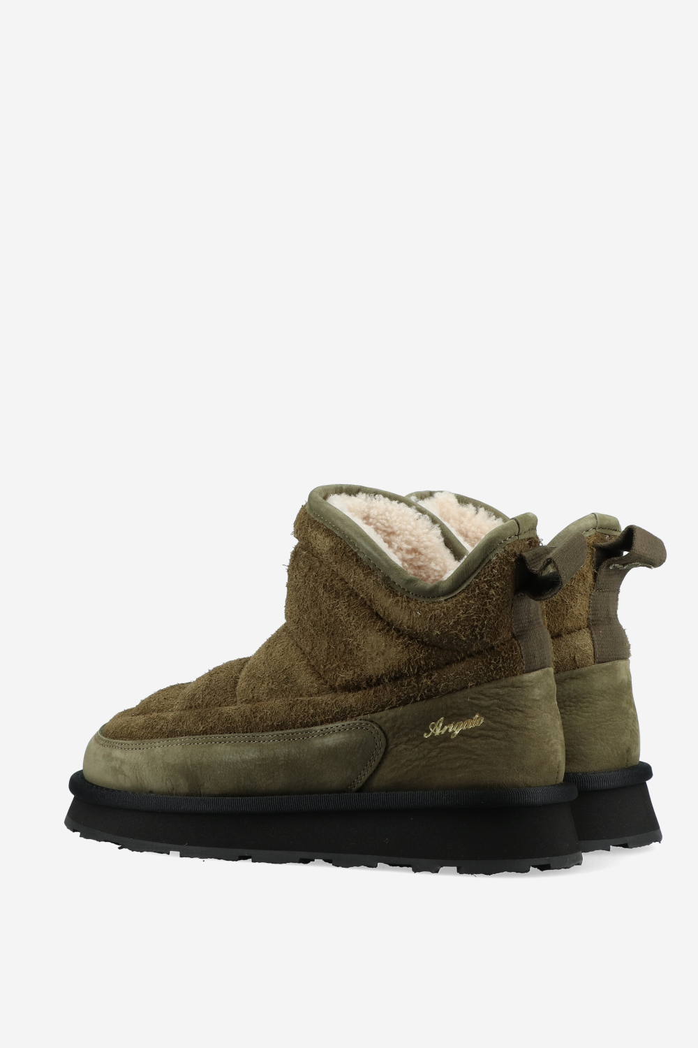 Pillow brushed suede boots