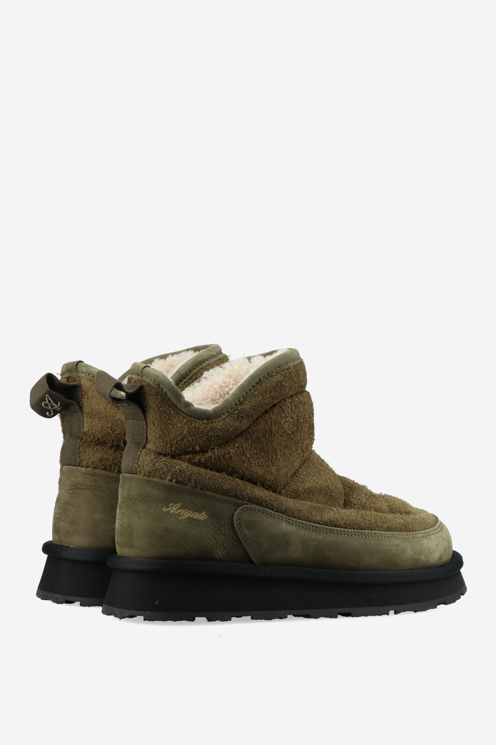 Pillow brushed suede boots