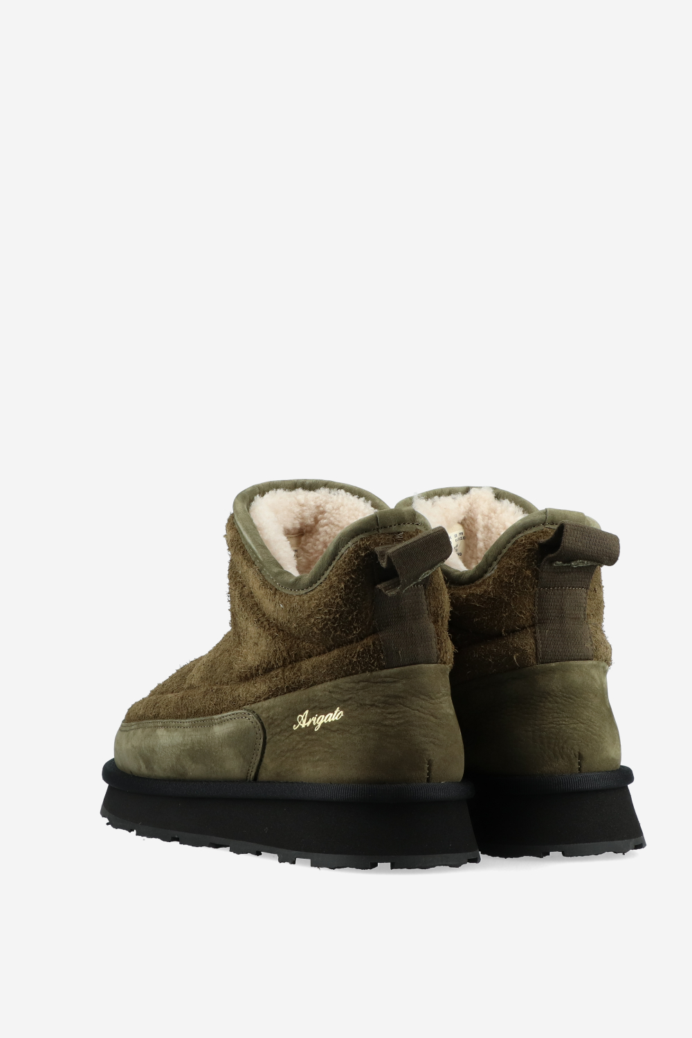 Pillow brushed suede boots