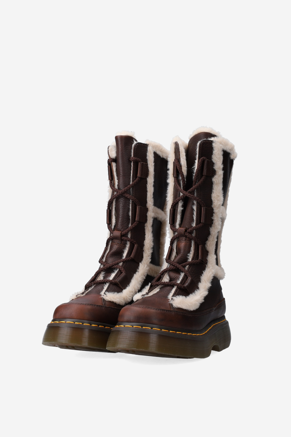 Buzz lace faux fur boots