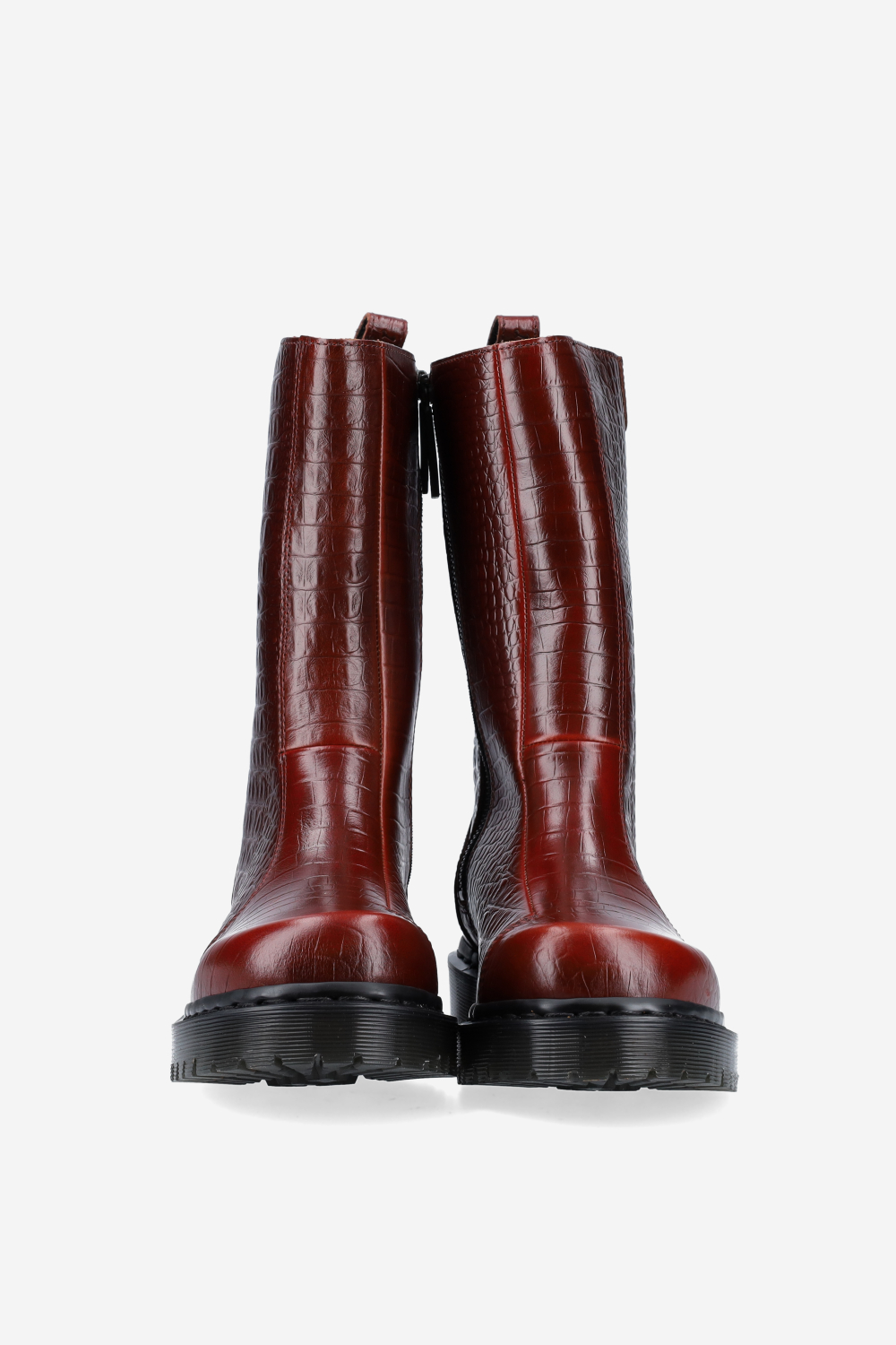 Rejena refined croco embossed high boots
