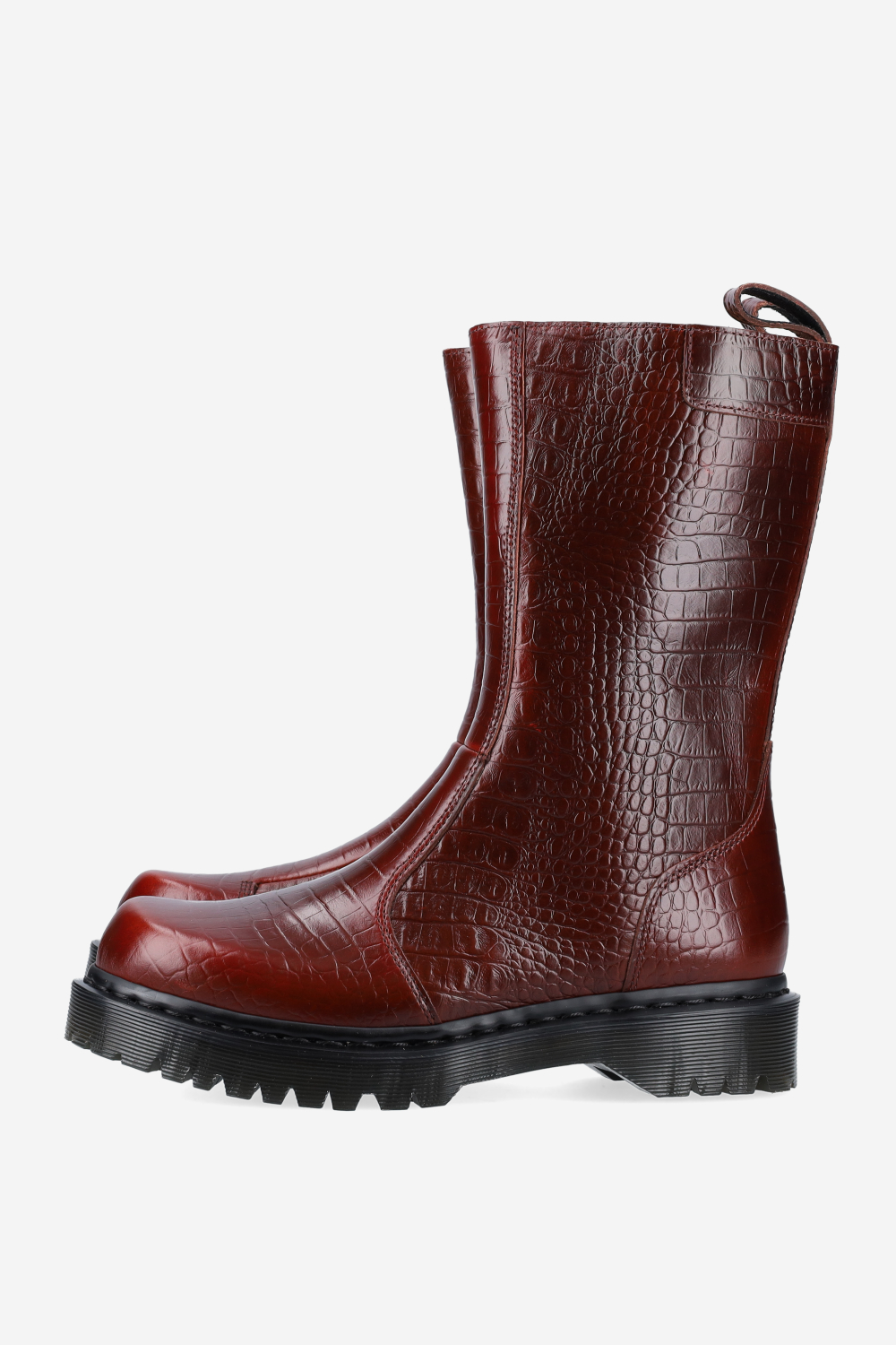 Rejena refined croco embossed high boots
