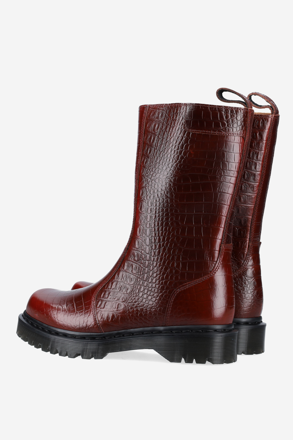 Rejena refined croco embossed high boots