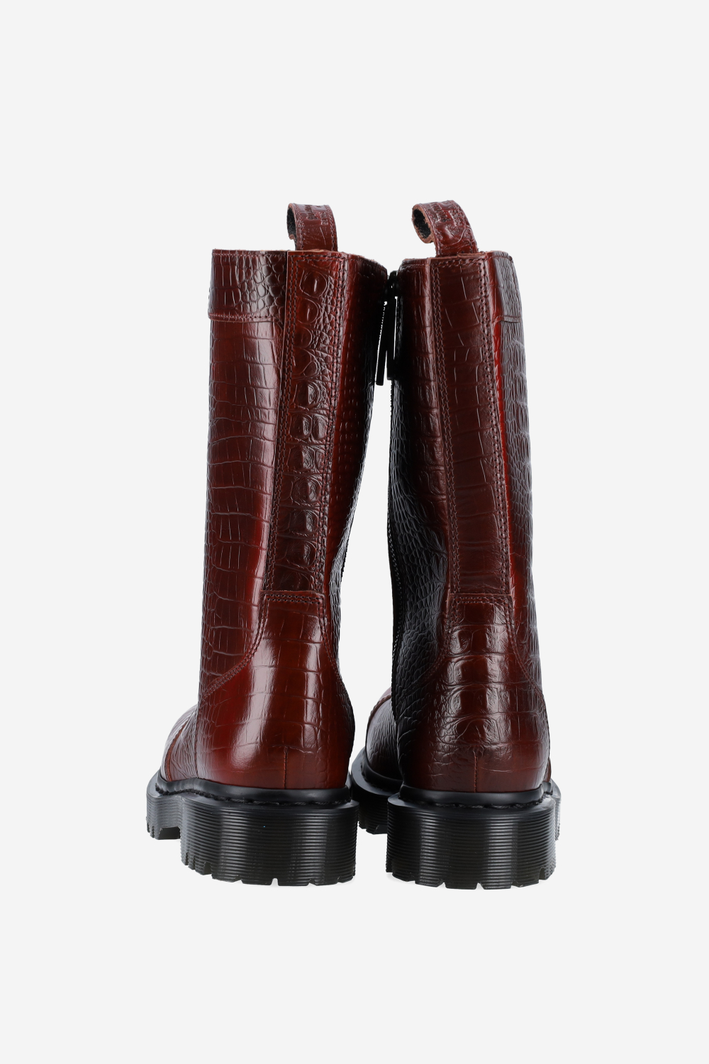 Rejena refined croco embossed high boots