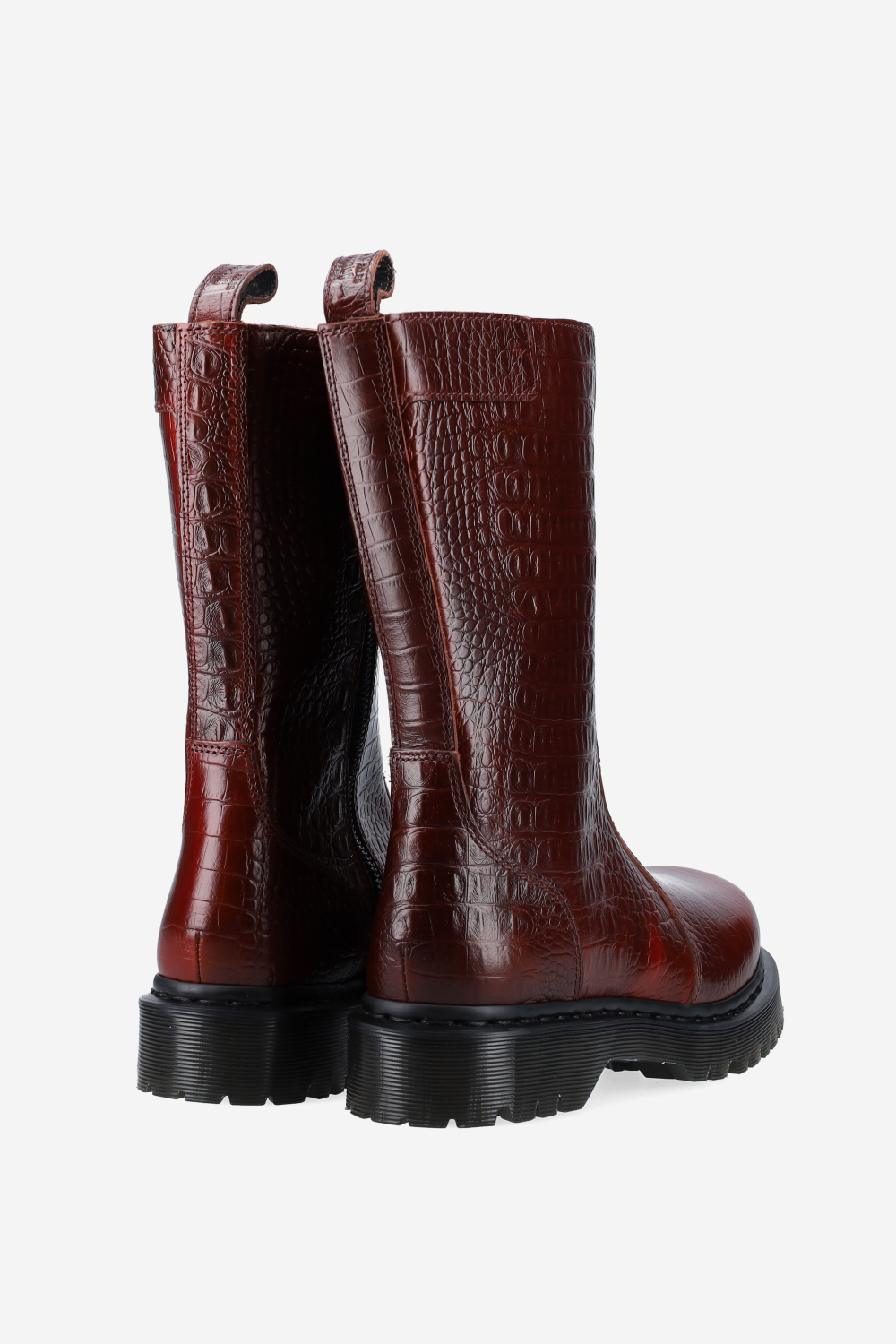 Rejena refined croco embossed high boots