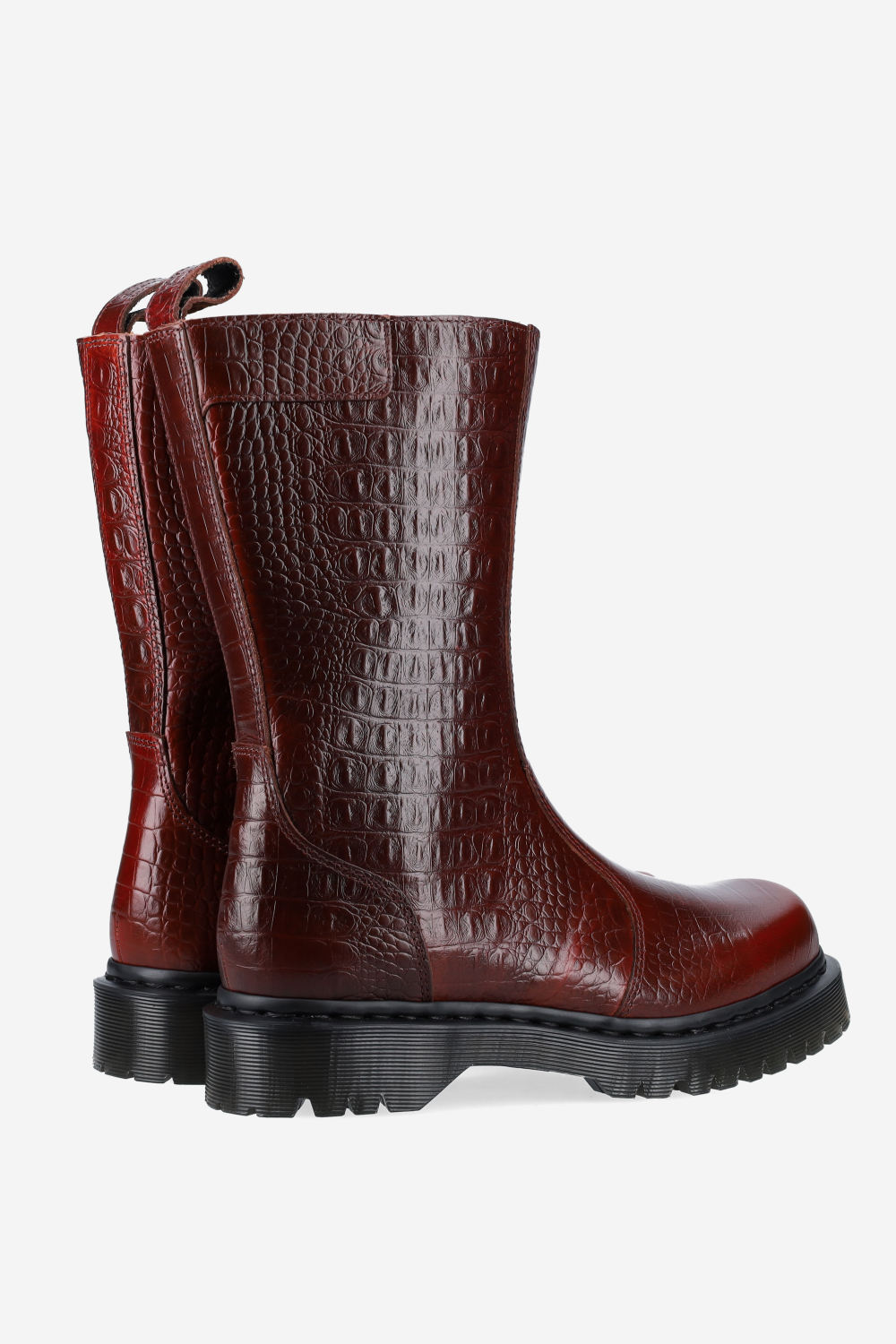 Rejena refined croco embossed high boots