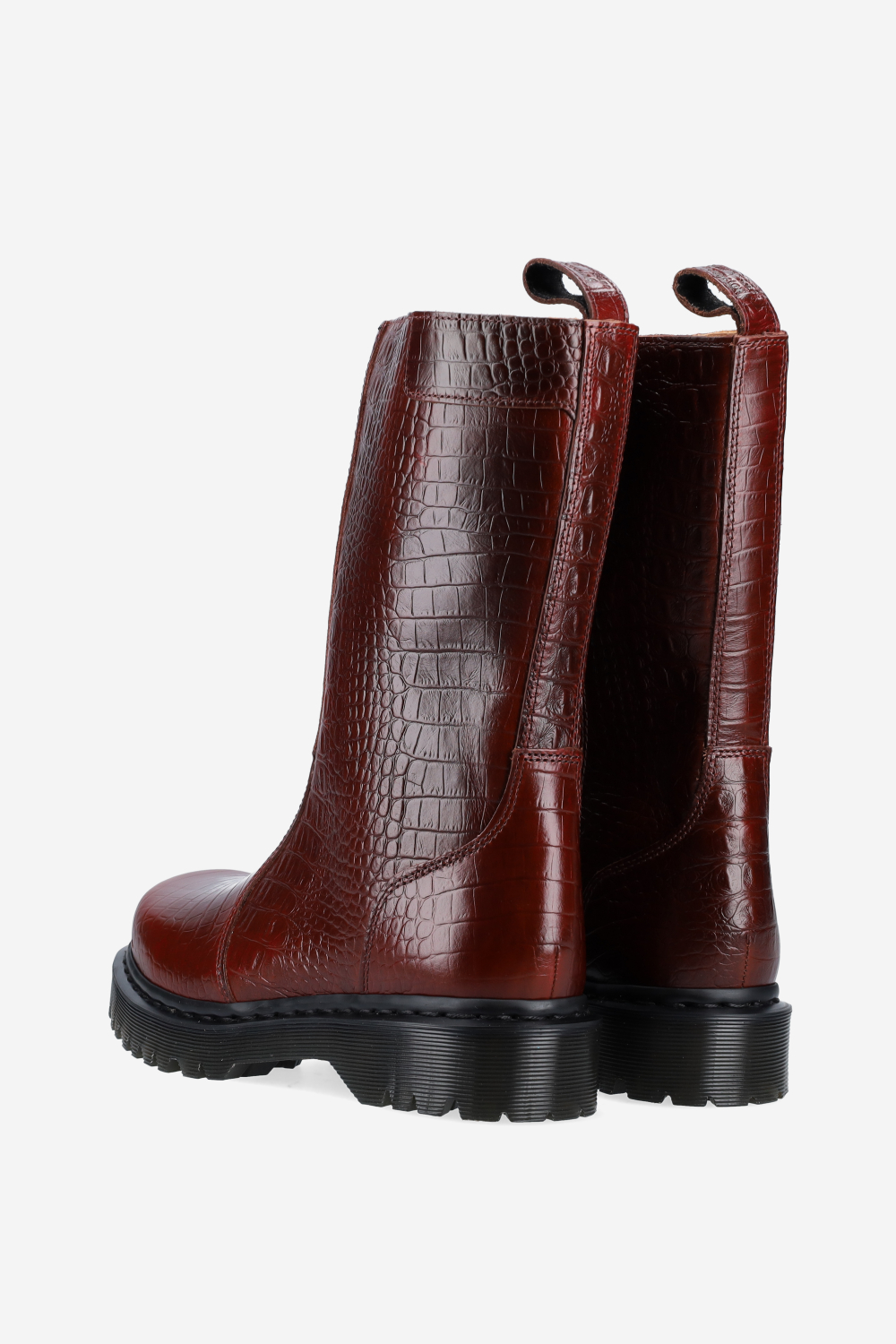 Rejena refined croco embossed high boots