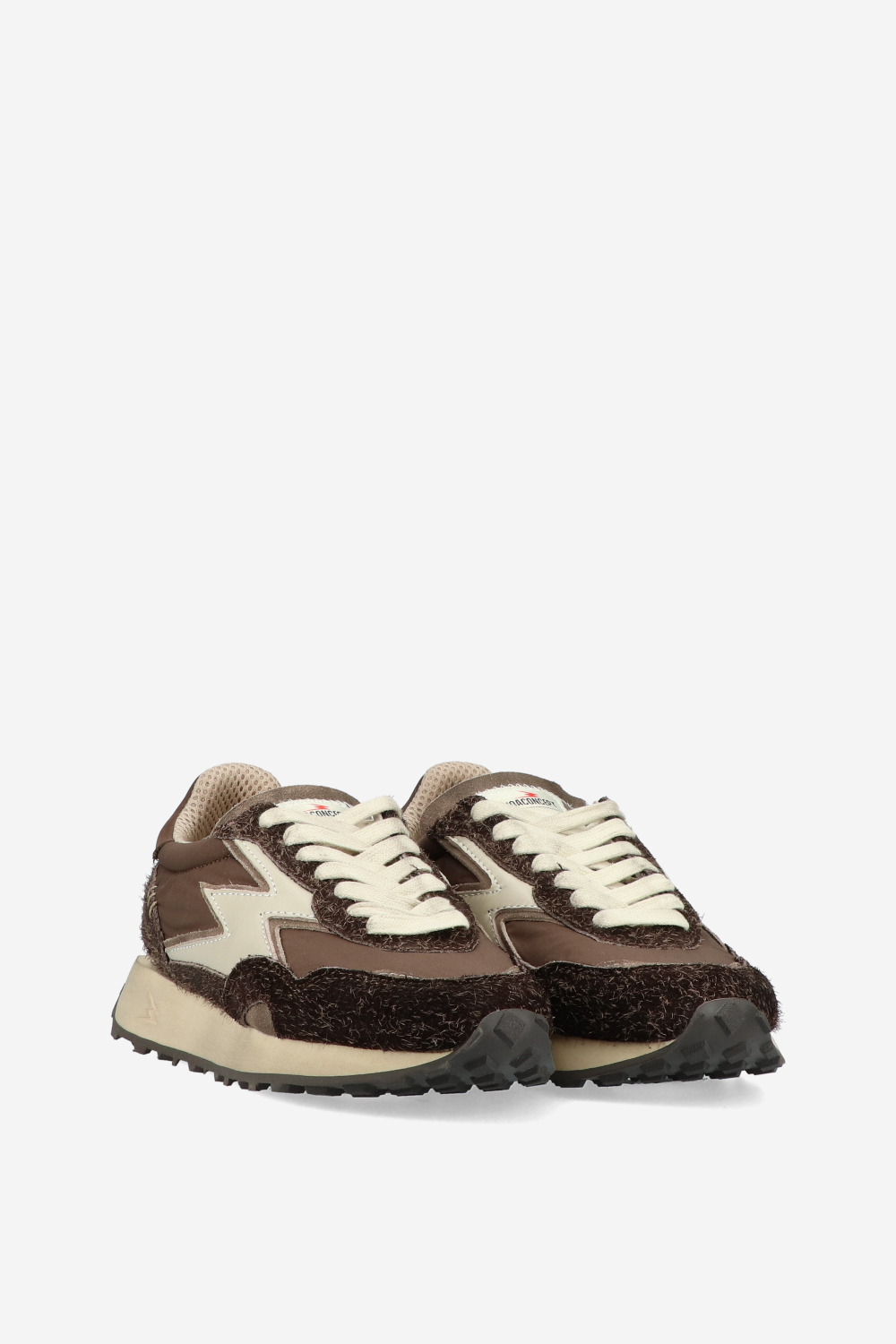 Hype nylon/brushed suede sneakers