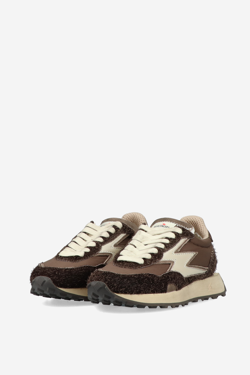 Hype nylon/brushed suede sneakers