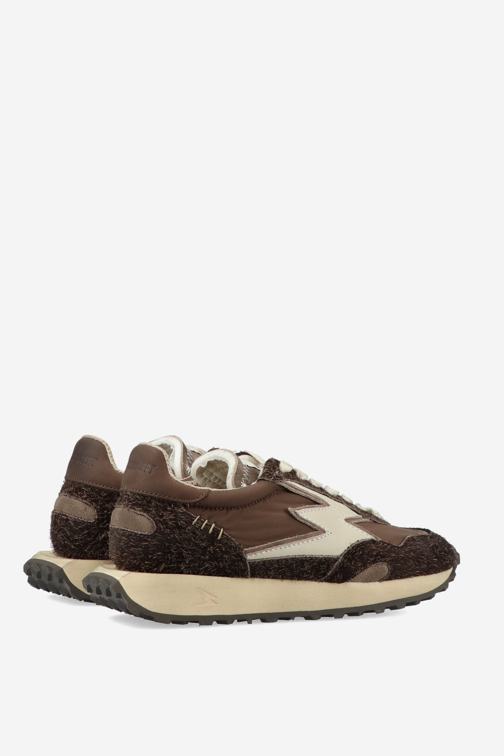 Hype nylon/brushed suede sneakers