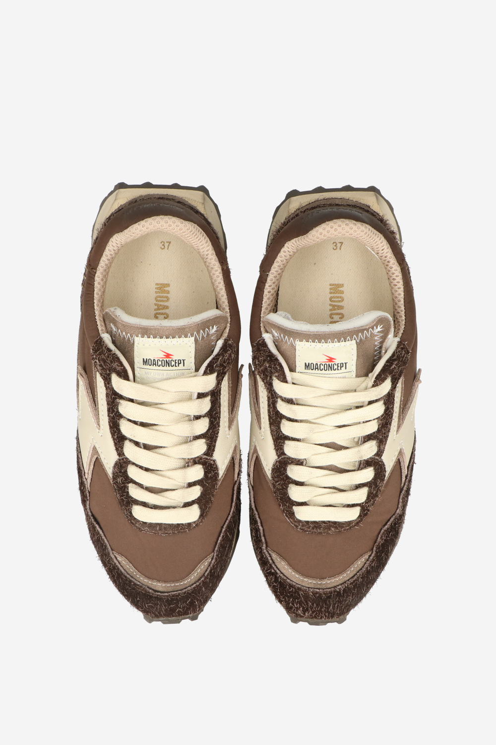 Hype nylon/brushed suede sneakers