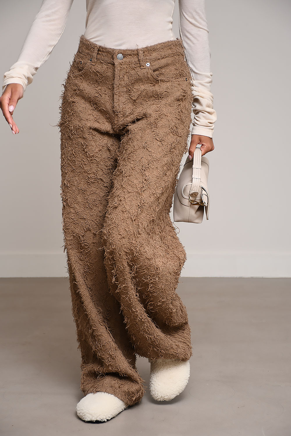 Haikure - Bethany fur denim jeans