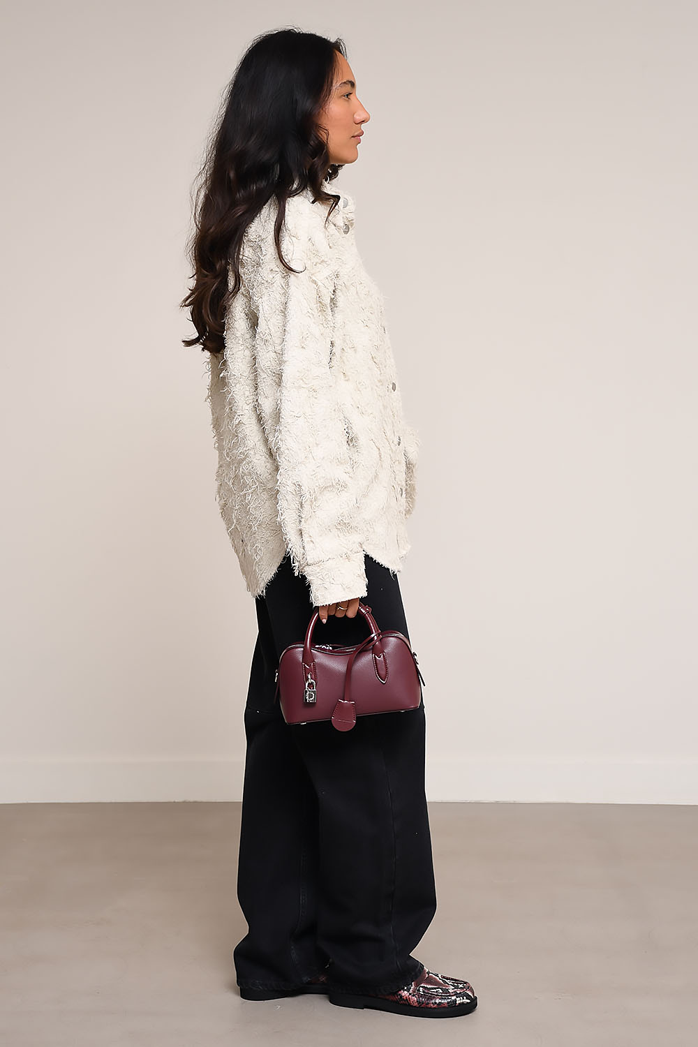 Haikure - Belty/C fur denim jacket