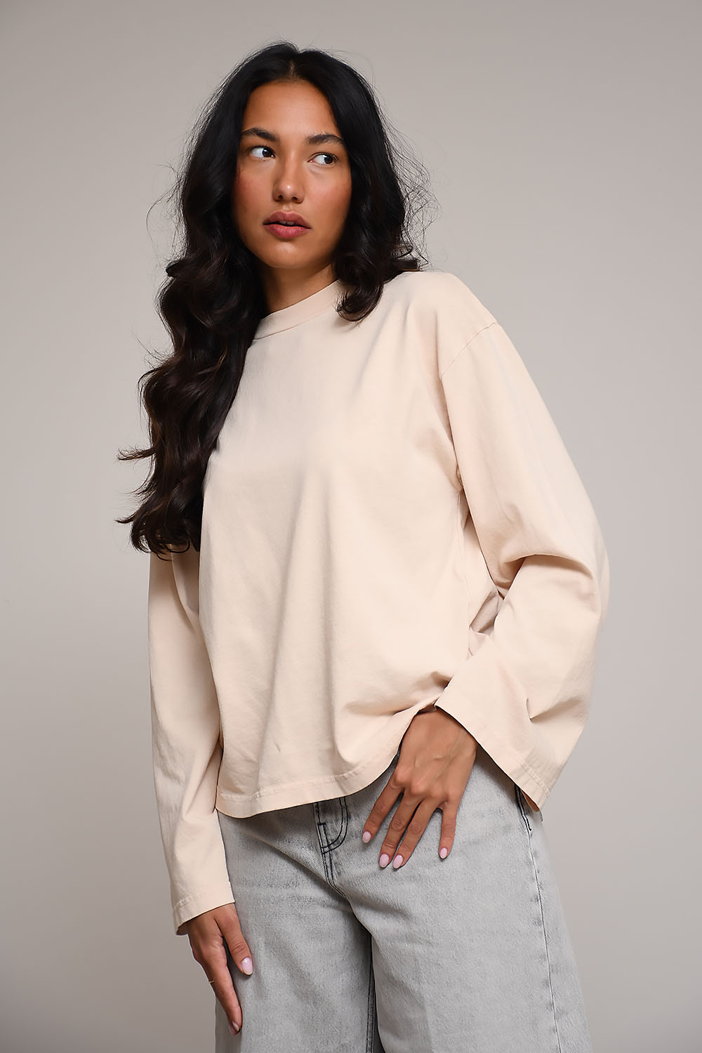 Haikure - Liv marble cotton longsleeve t-shirt