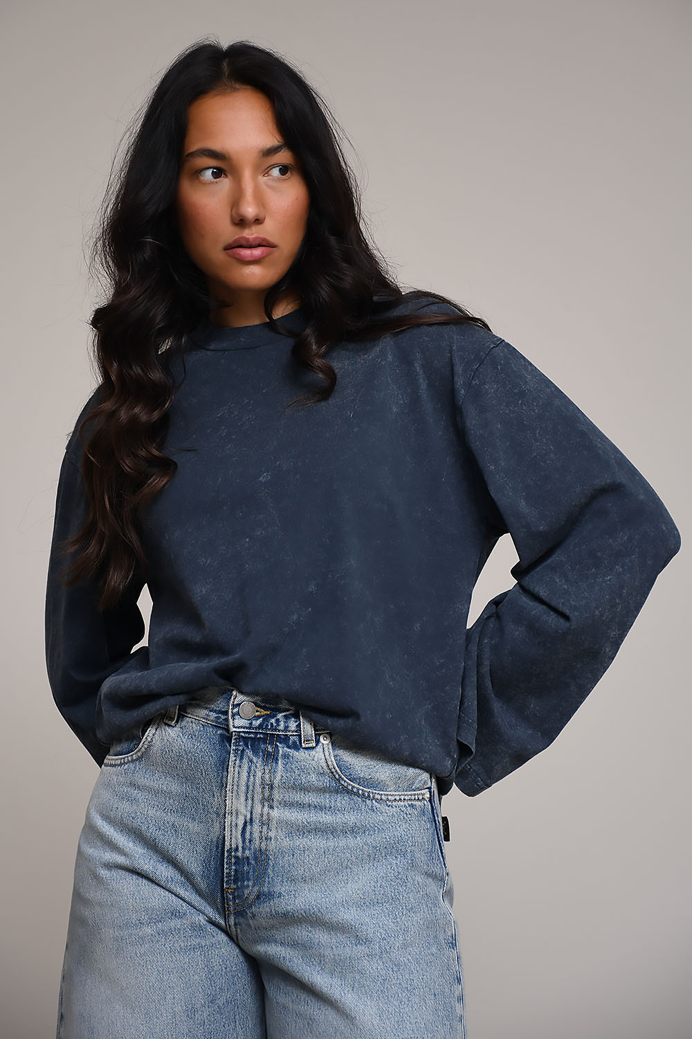 Haikure - Liv marble cotton longsleeve t-shirt