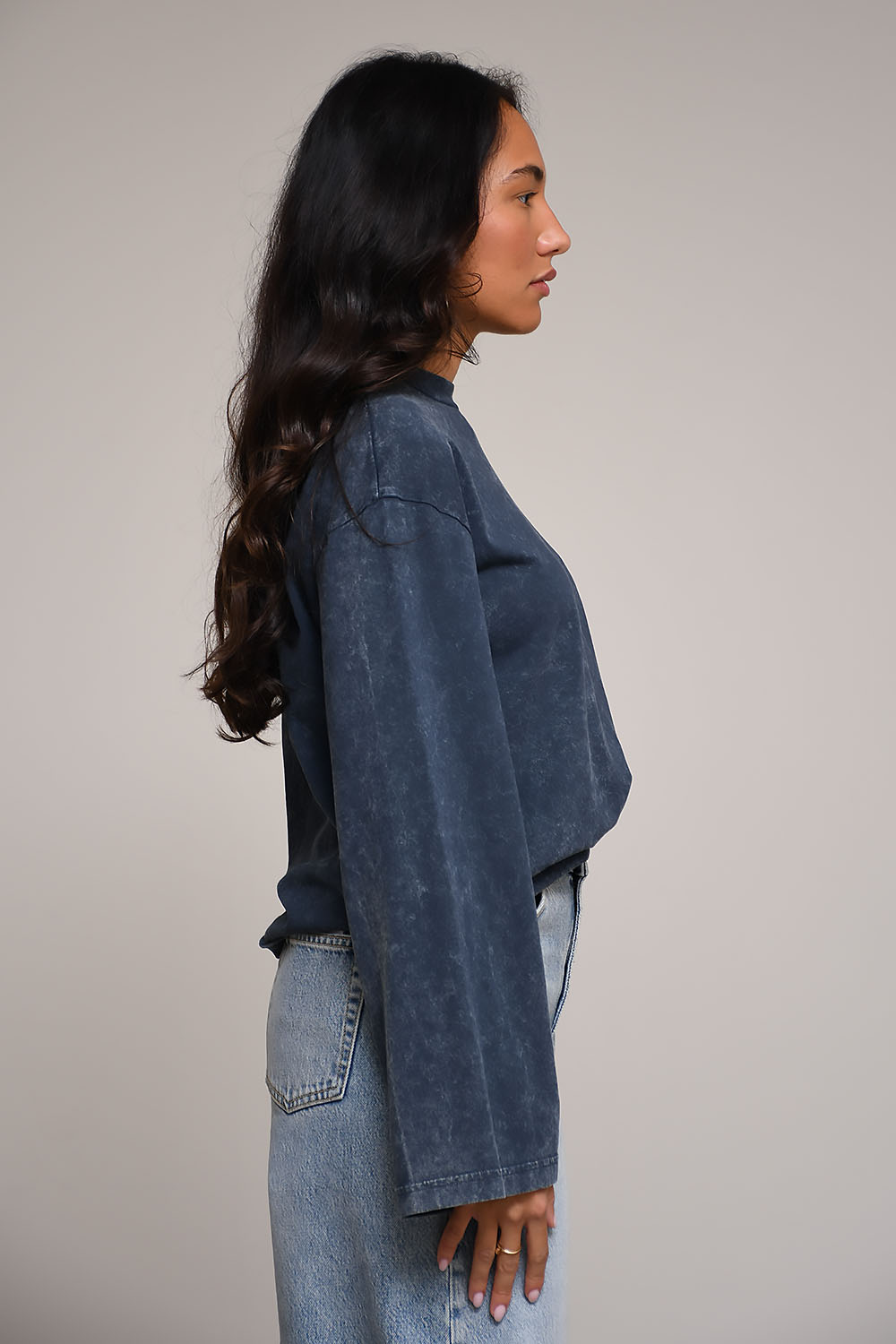 Haikure - Liv marble cotton longsleeve t-shirt