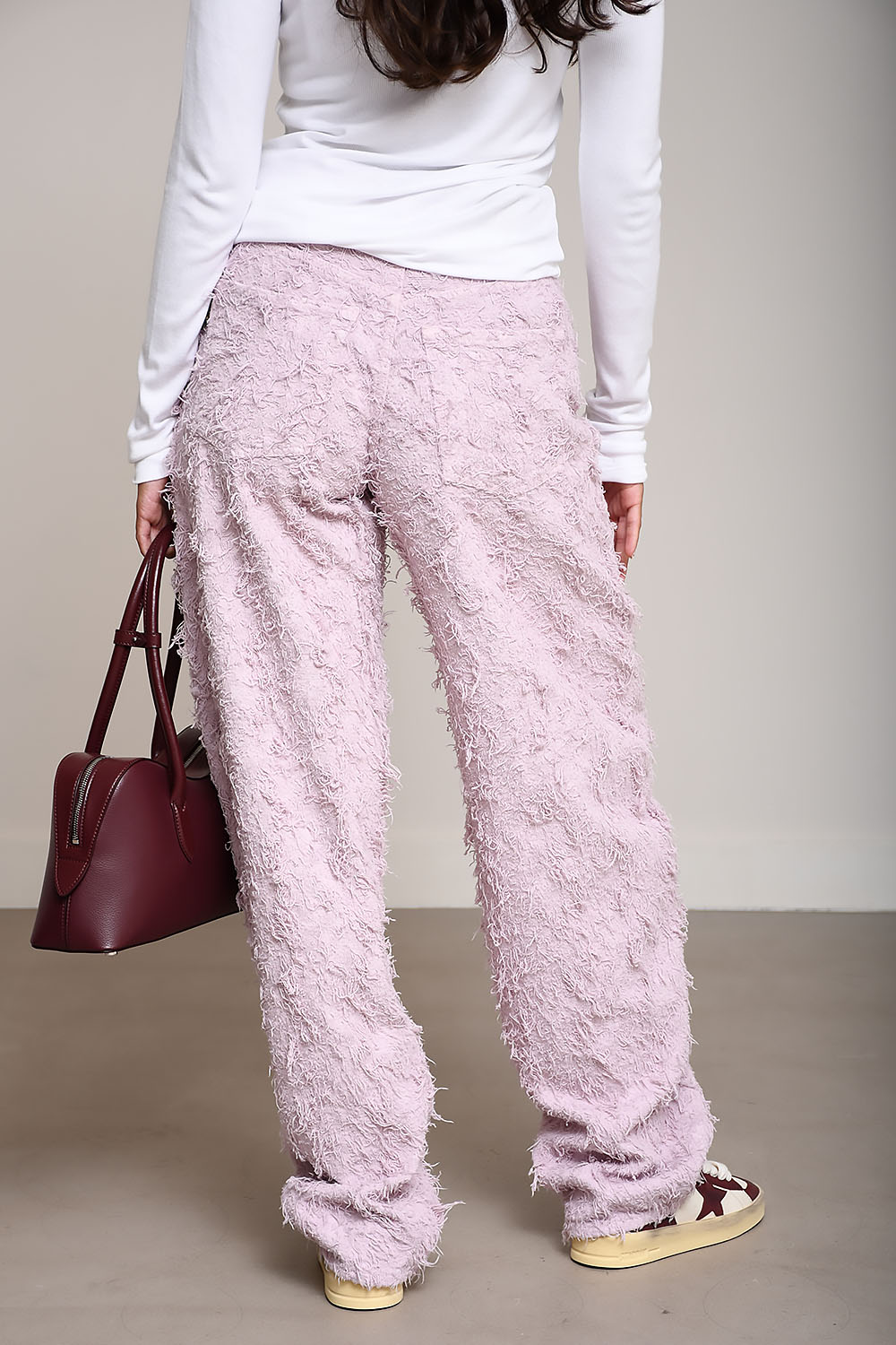 Bibi fur wide-leg pants