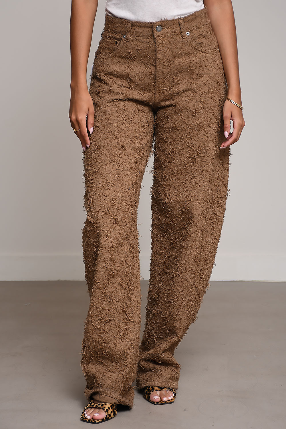 Haikure - Bibi fur wide-leg pants