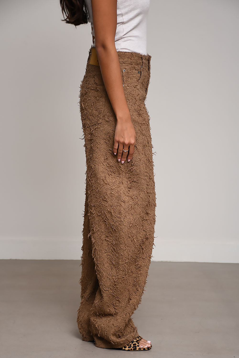 Haikure - Bibi fur wide-leg pants