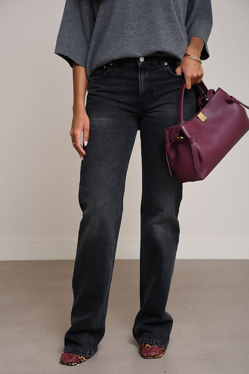 Haikure - Star denim straight leg jeans