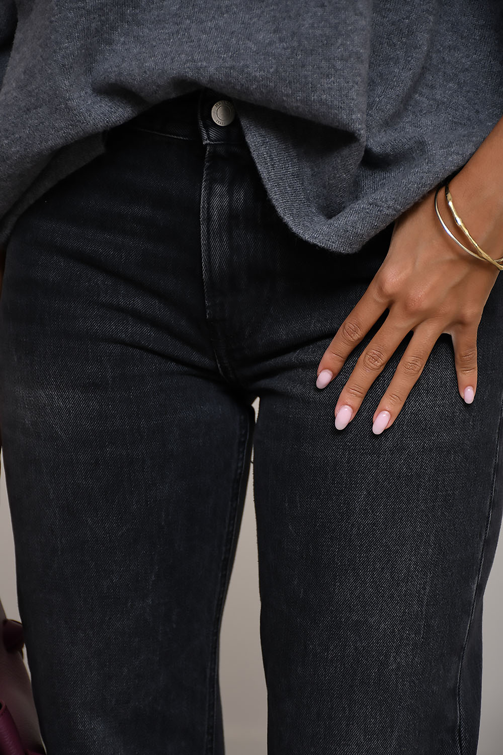 Star denim straight leg jeans