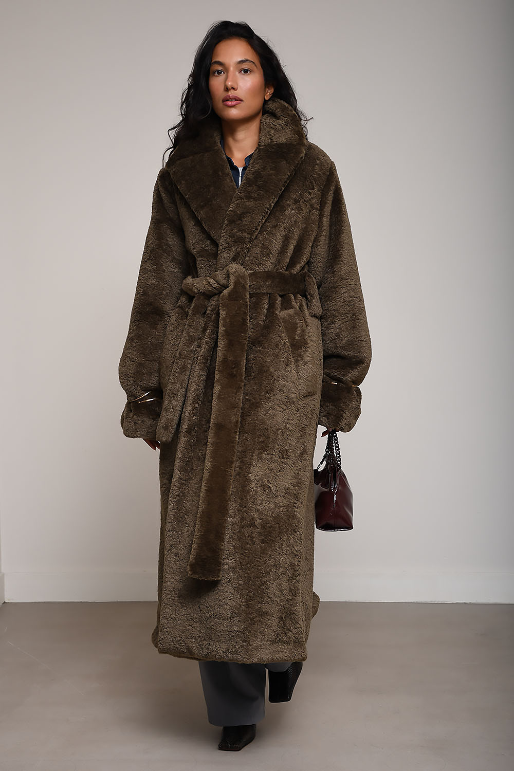 Madison faux fux trench