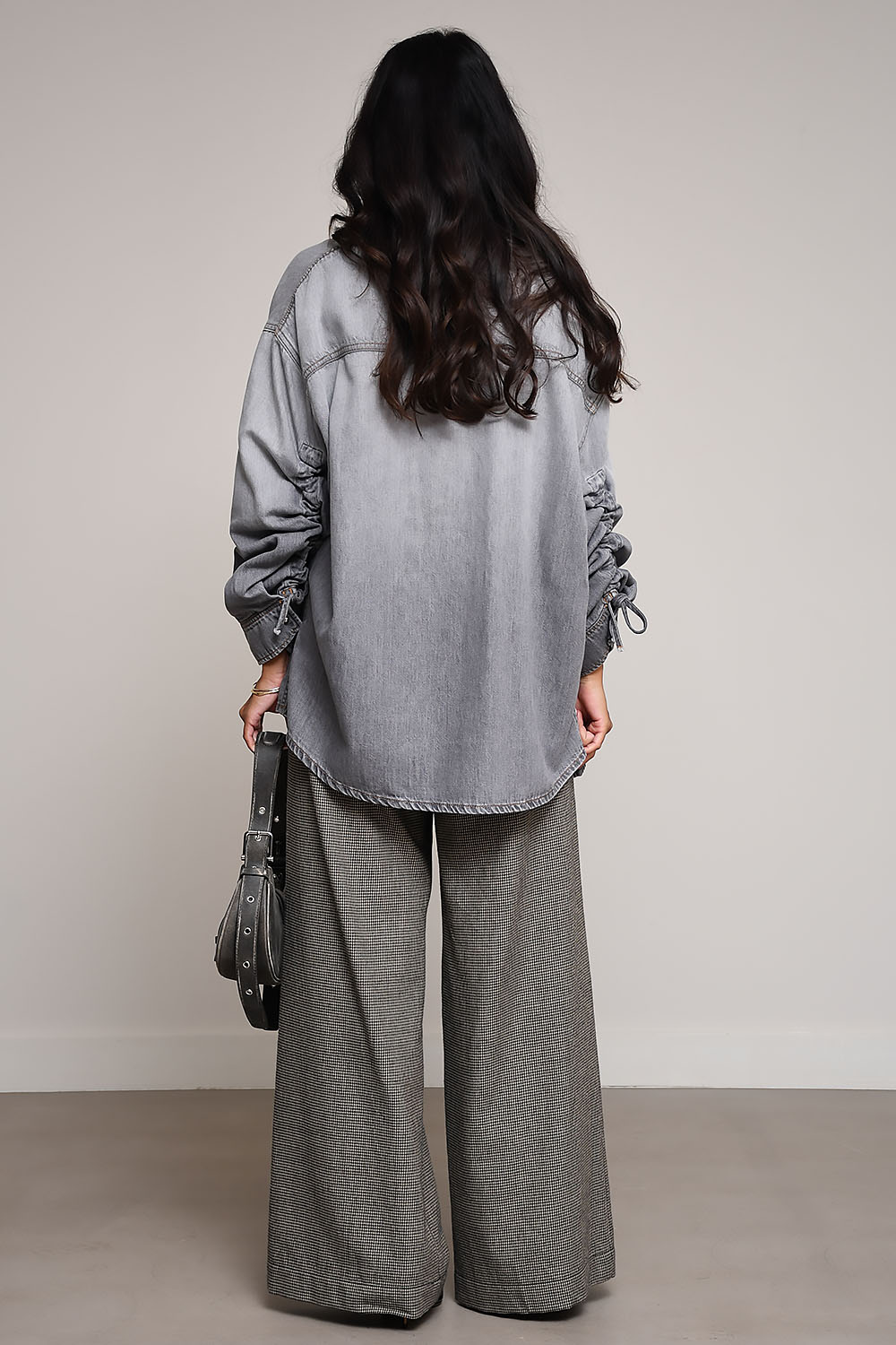 Keanu tencel denim rouche shirt