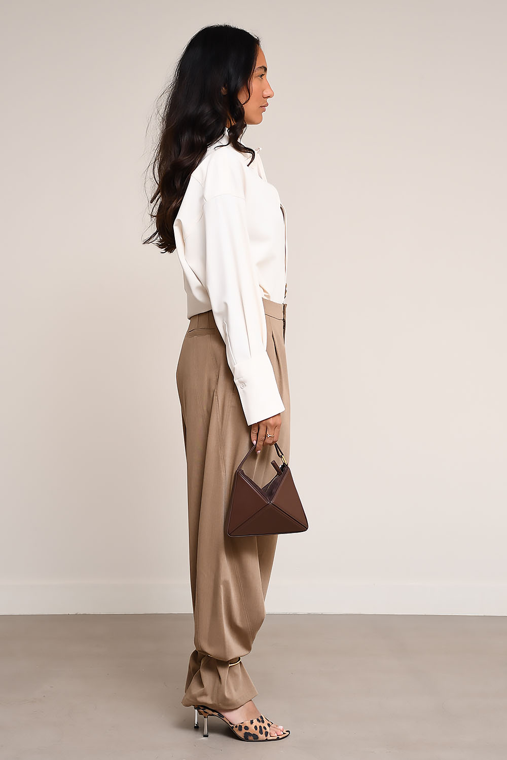 Darkpark - Phebe cuff adorned wide-leg wool pants