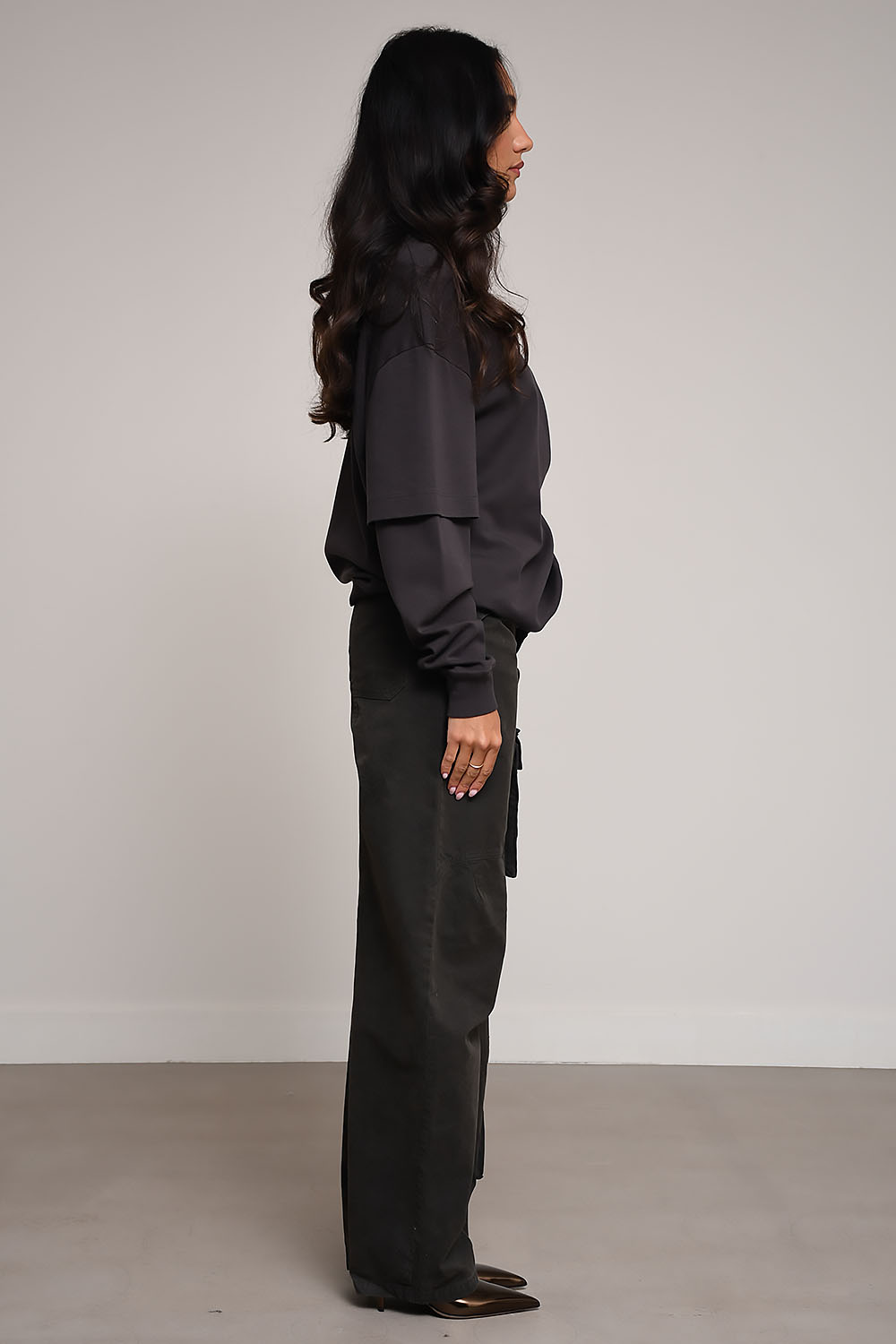 Darkpark - Rosalind canvas barrel leg cargo trouser