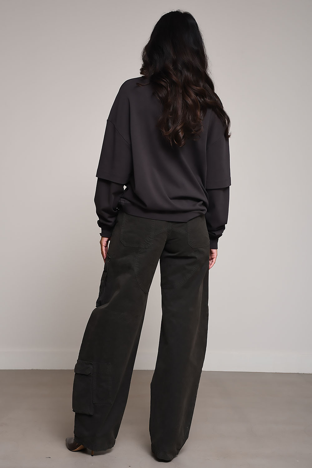 Rosalind canvas barrel leg cargo trouser