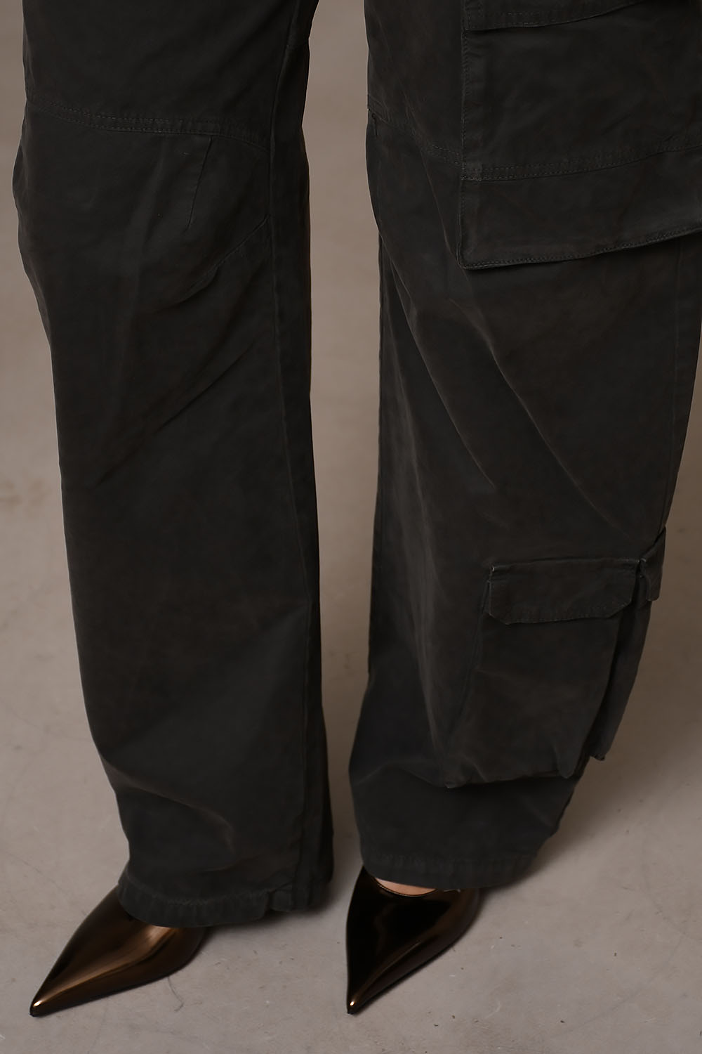 Rosalind canvas barrel leg cargo trouser