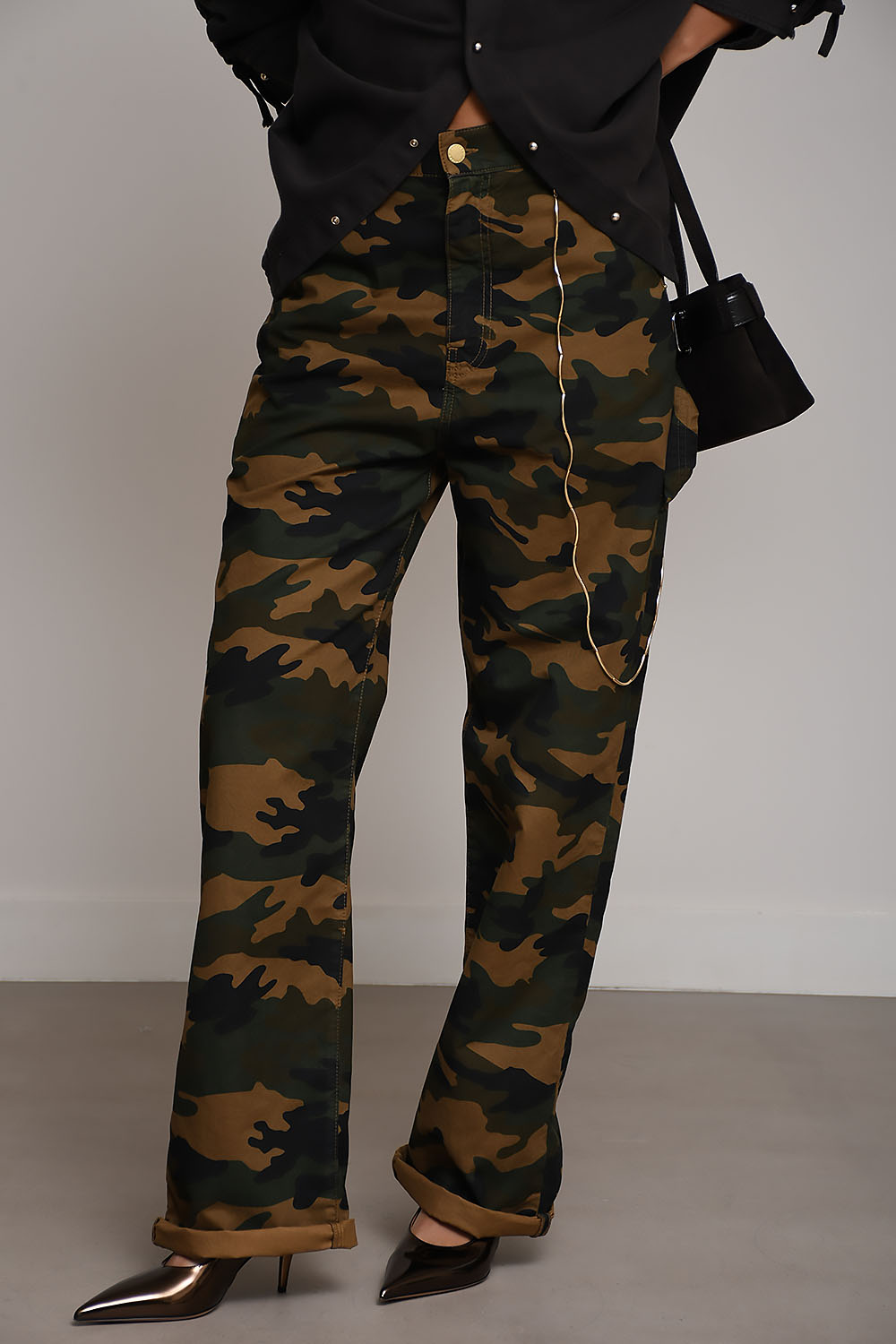 Darkpark - Lisa camouflage print relax fit carpenter jeans