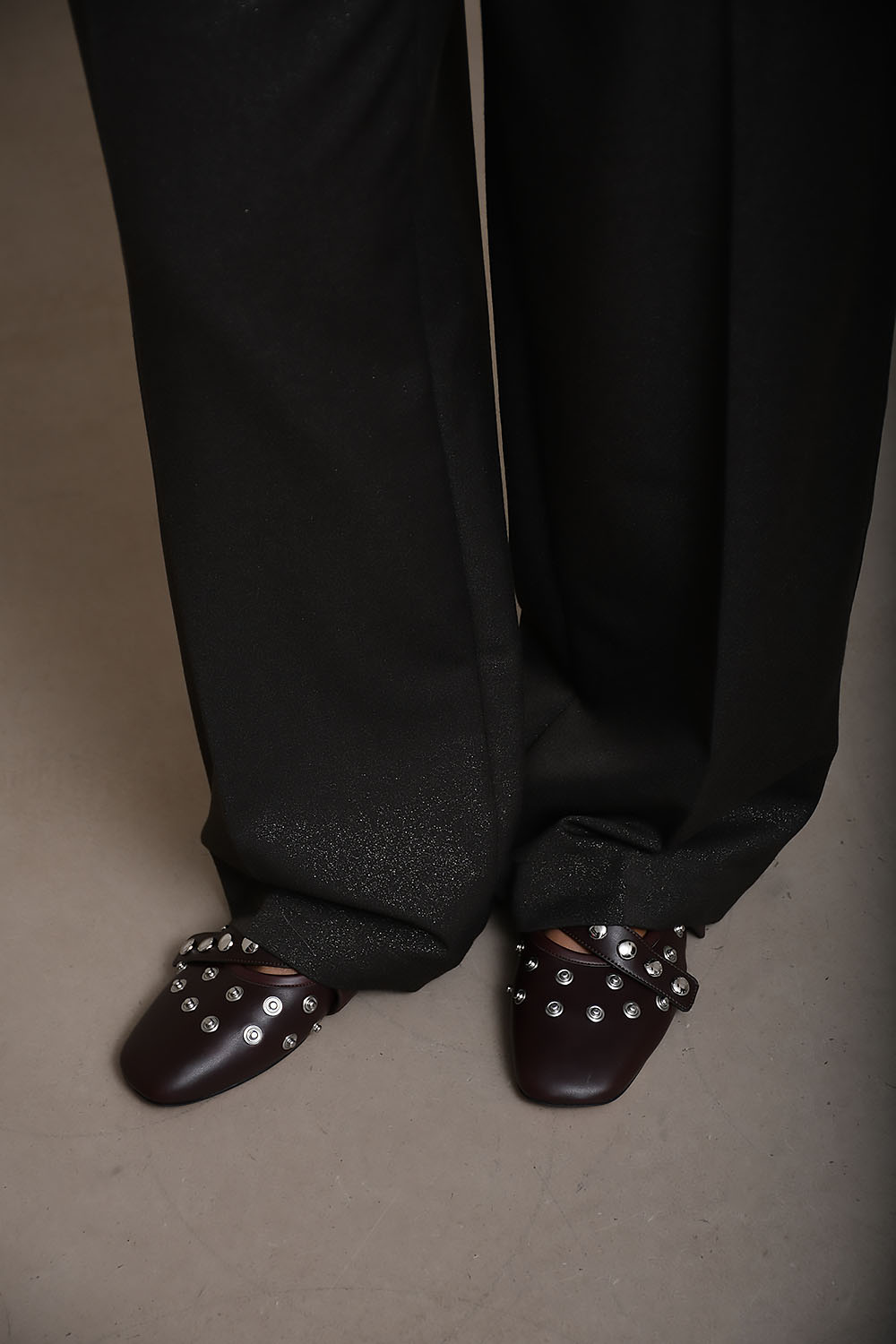 Danielle wide-leg lurex gabardine trouser