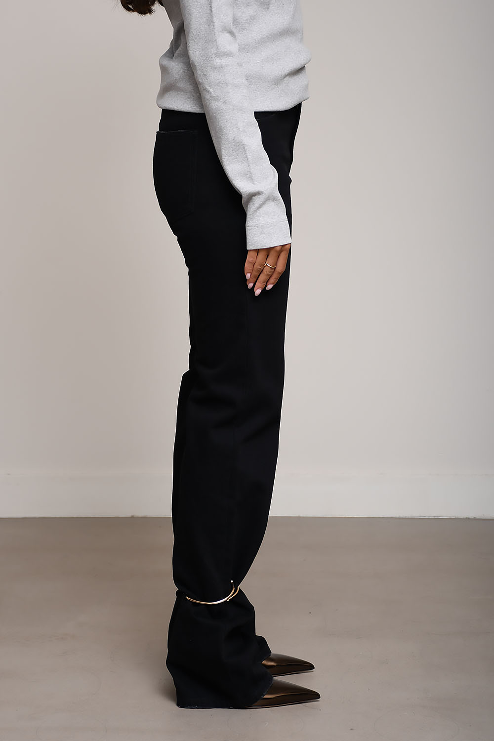 Darkpark - Marion cuff adorned straight leg fitted jeans