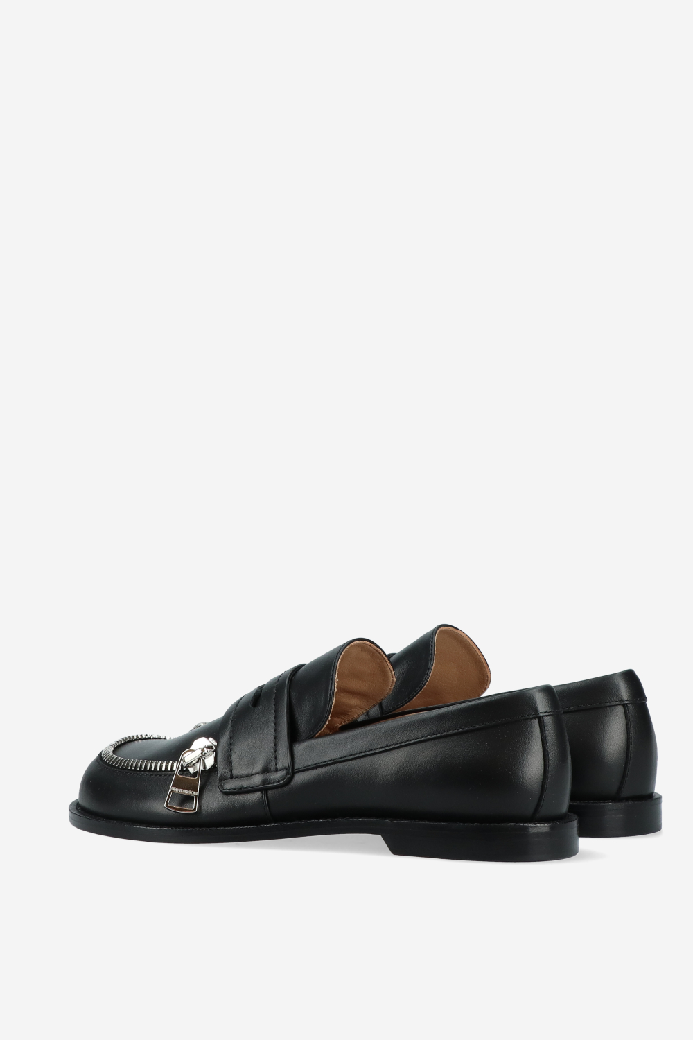 Biker leather zip loafer