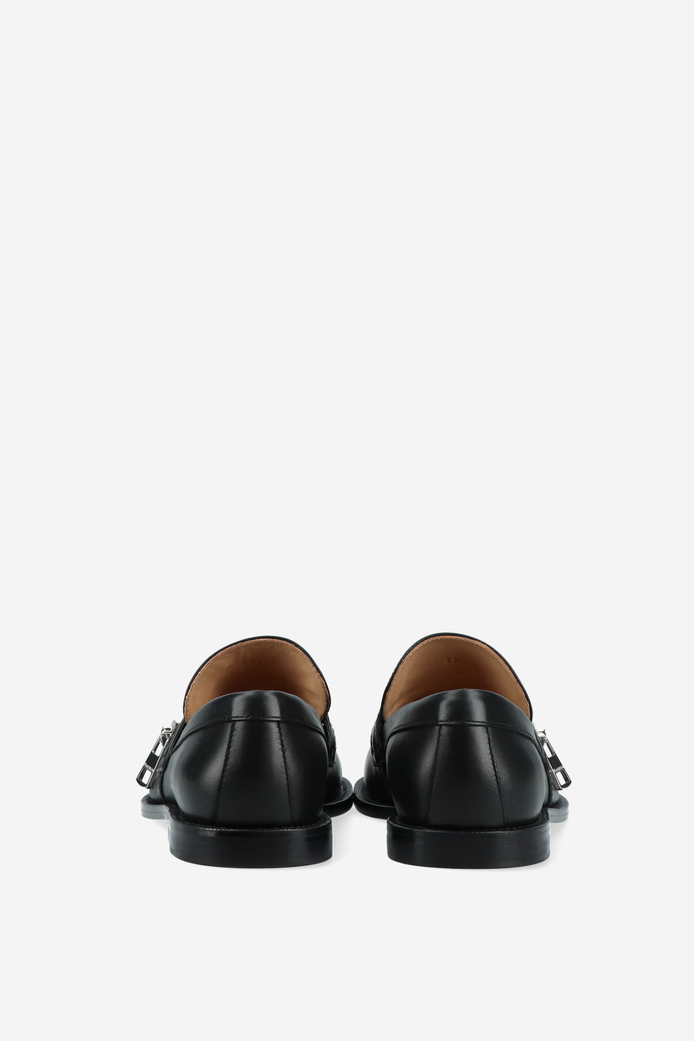 Biker leather zip loafer