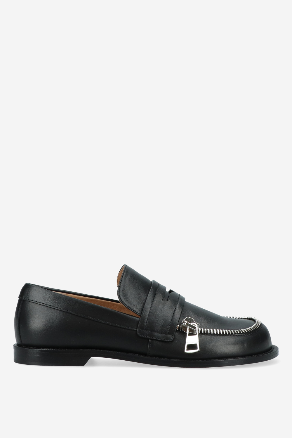 JW Anderson  - Biker leather zip loafer