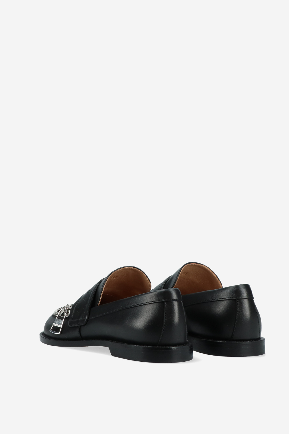 Biker leather zip loafer