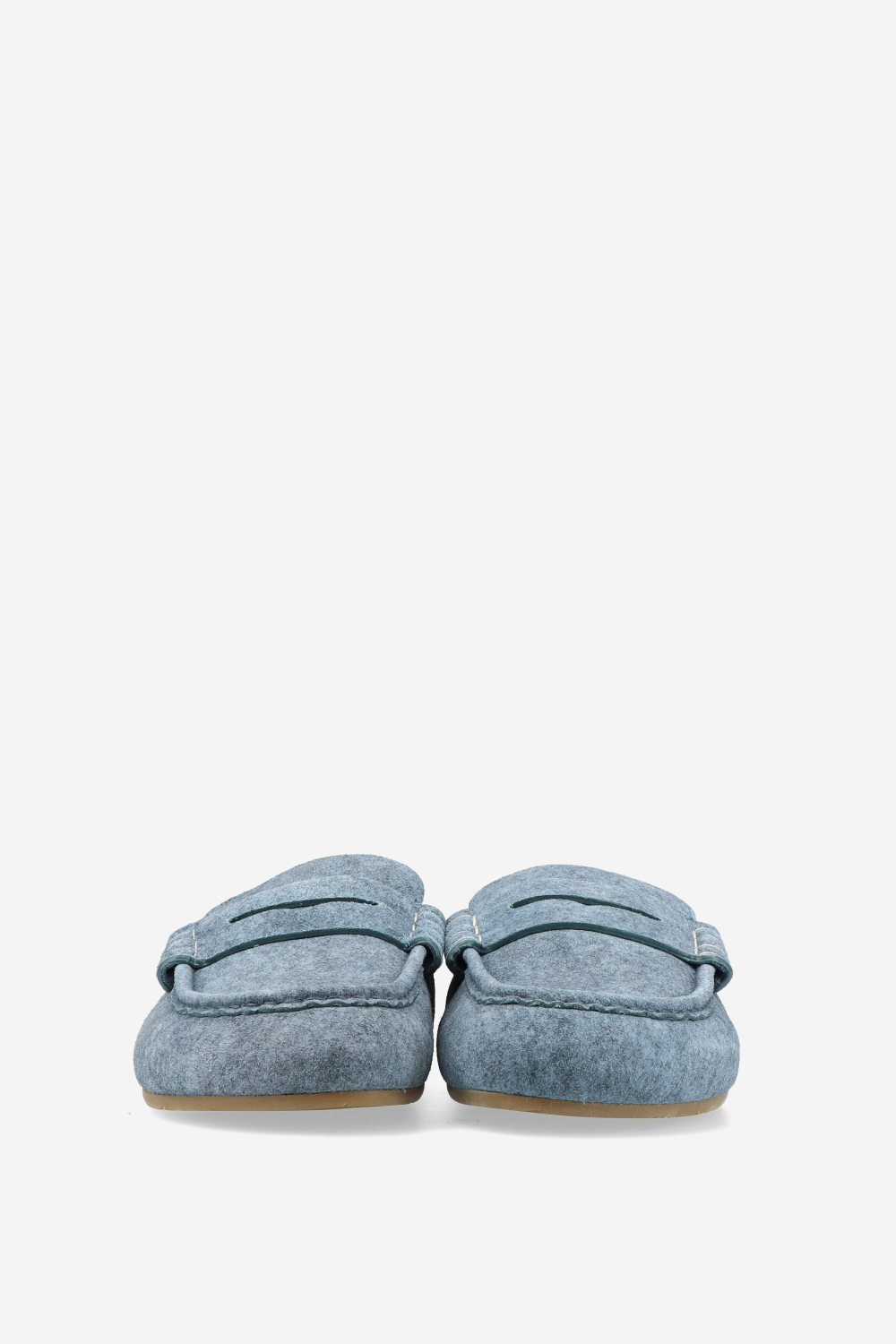 Stitch suede loafers