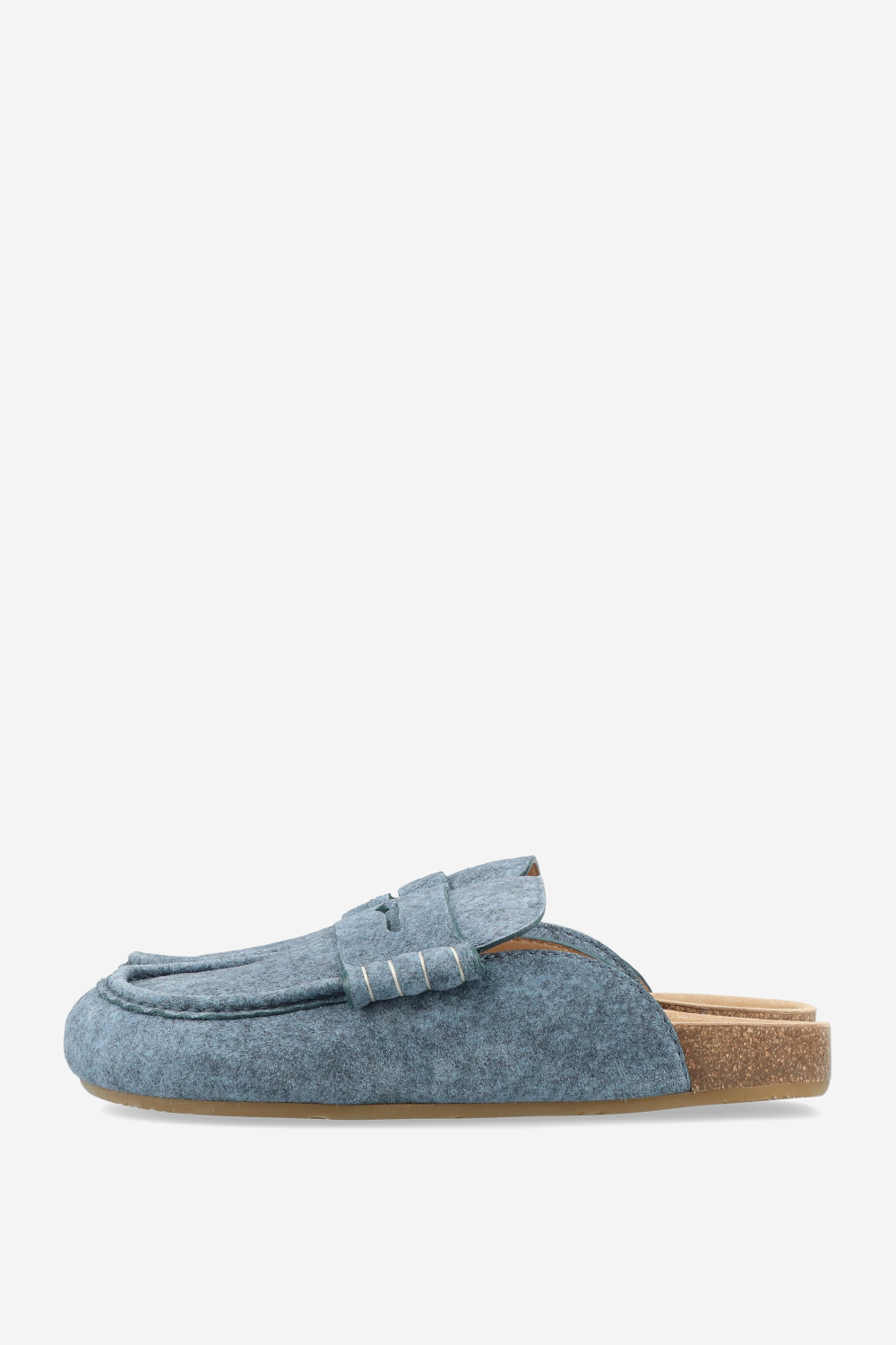 Stitch suede loafers