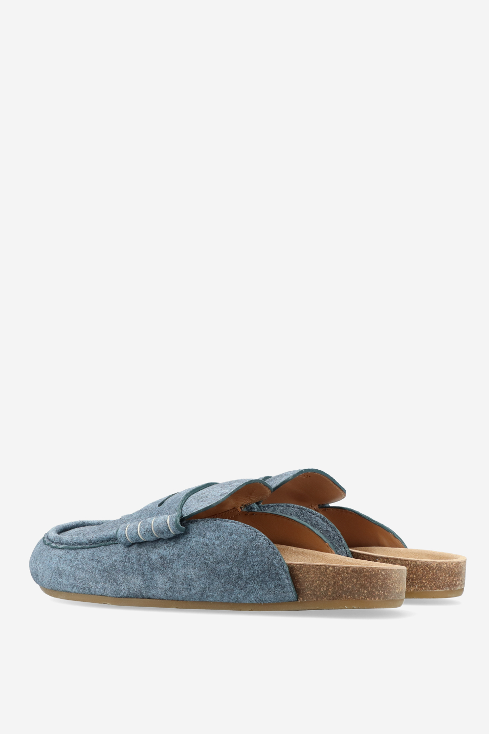 Stitch suede loafers