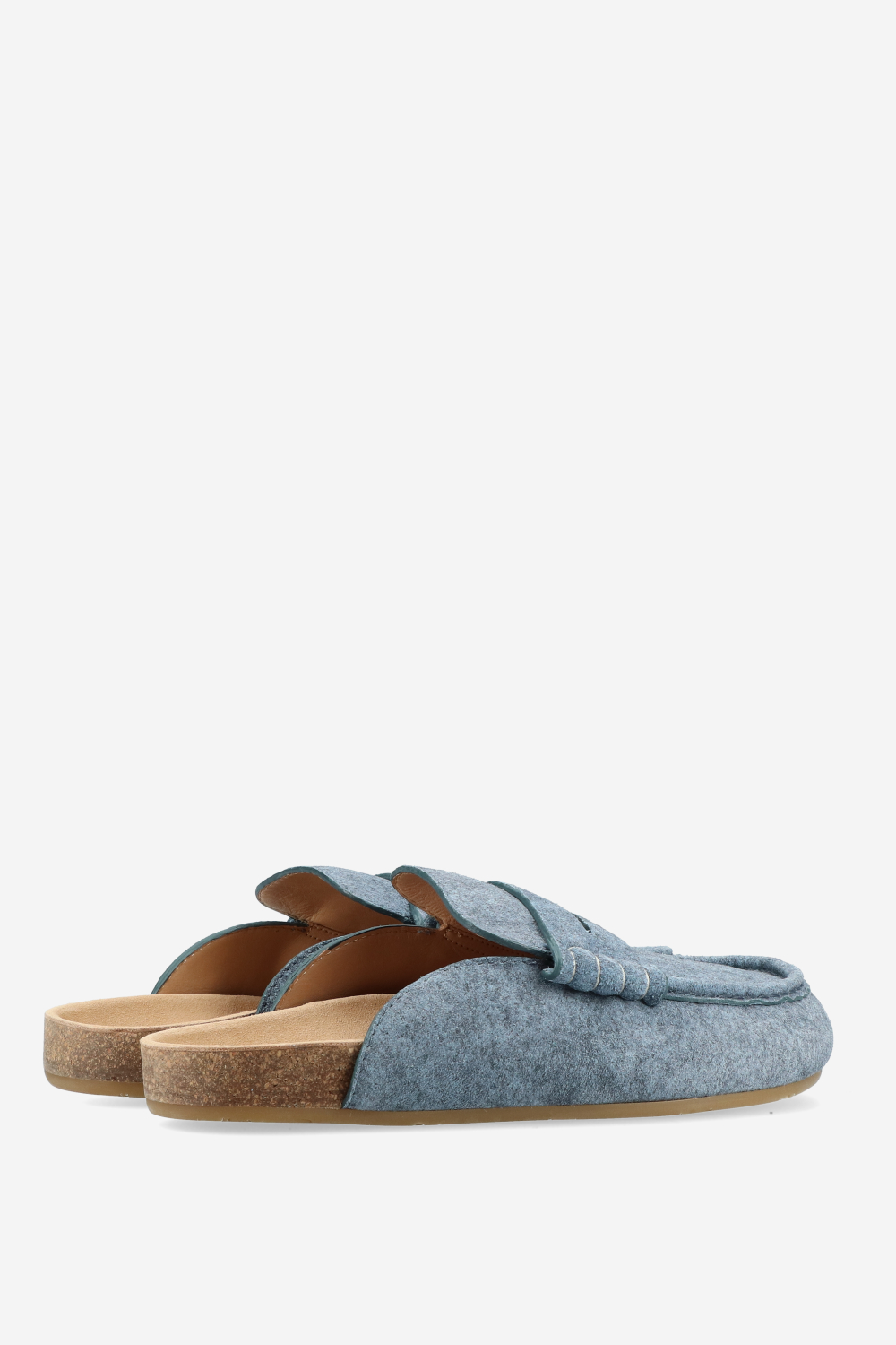 Stitch suede loafers